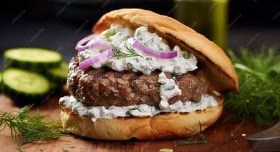 Lamb Tzatziki Burger